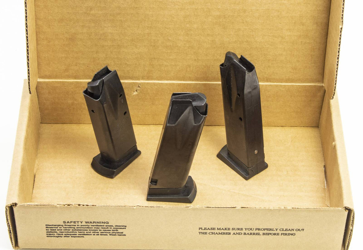 3 USED LORCIN  L9 9MM 10RD MAGS