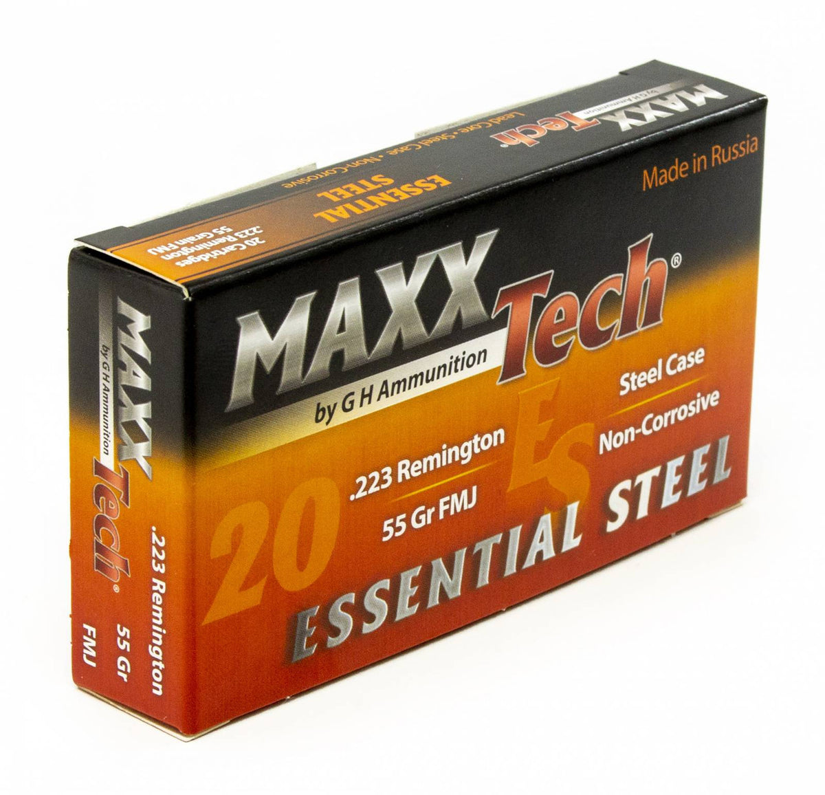 Maxx Tech Essential Steel .223 Rem 55gr Full Metal Jacket Russian Mfg. 1000rds