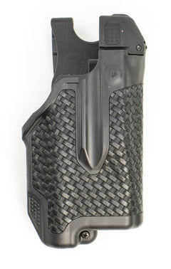 Blackhawk! Epoch Level 3 Light Bearing Duty Holster Sig Sauer P250 And P320, Basketwaeve Black, Right Hand