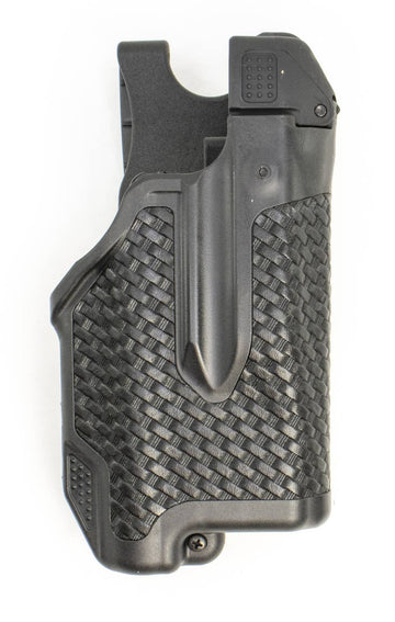Blackhawk! Epoch Level 3 Light Bearing Duty Holster Sig Sauer P250 And P320, Basketwaeve Black, Right Hand