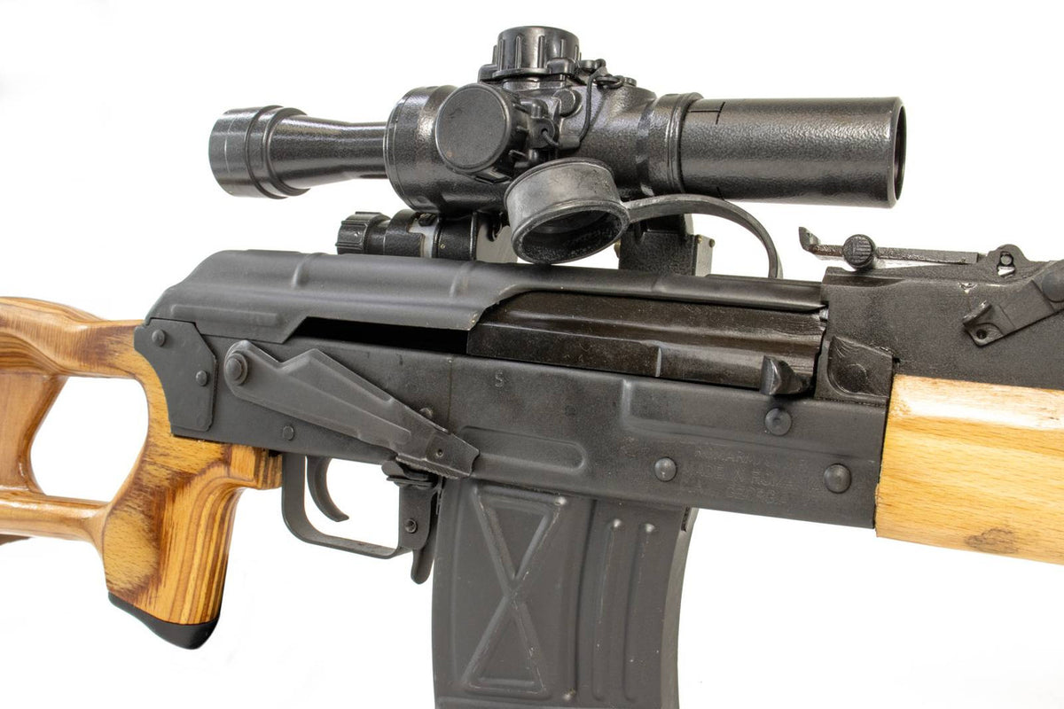 Romanian Cujir Manufactured PSL 7.62x54R with10rd Steel Magazine - 24.50 Barrel - Cracked Furniture - Russian PO 4x24 Optic - Certified Used