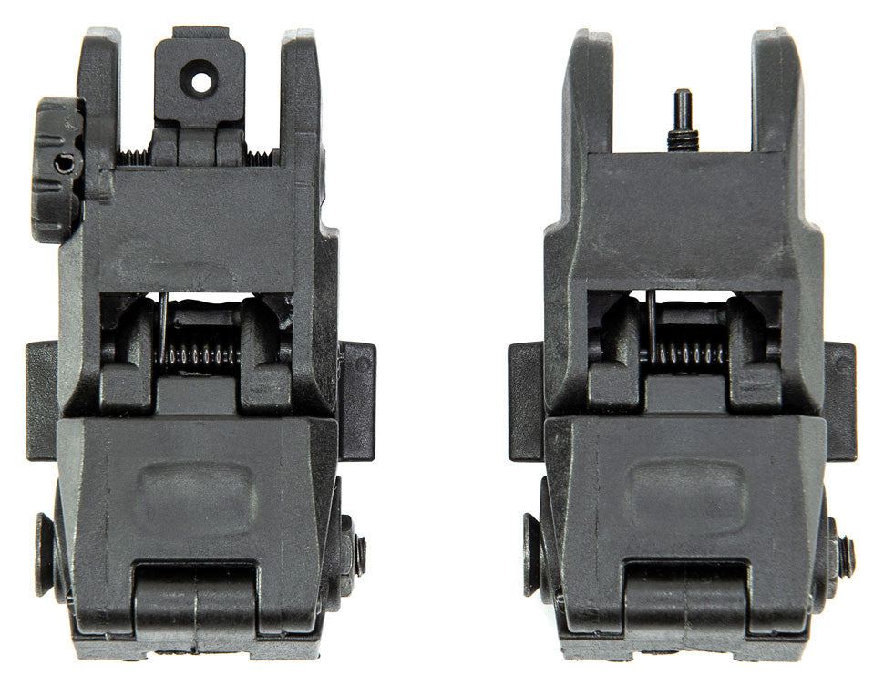 Polymer Picatinny Front & Rear Flip Up Backup Iron Sights
