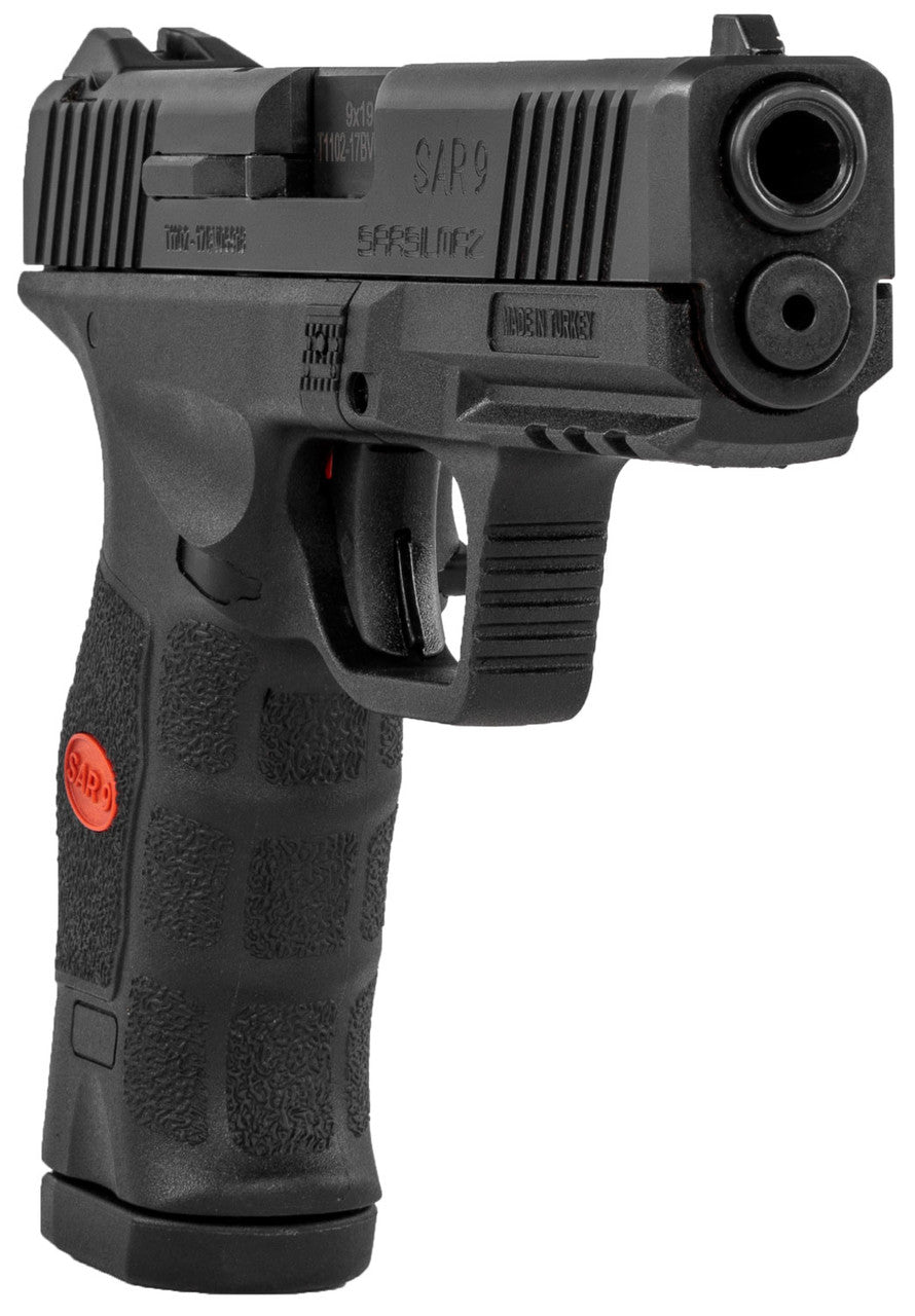 Sar USA SAR9BL SAR9 9mm Luger 4.40 17+1 (2) Black Black Steel Slide Black Interchangeable Backstrap Grip Ambidextrous Frame Safety