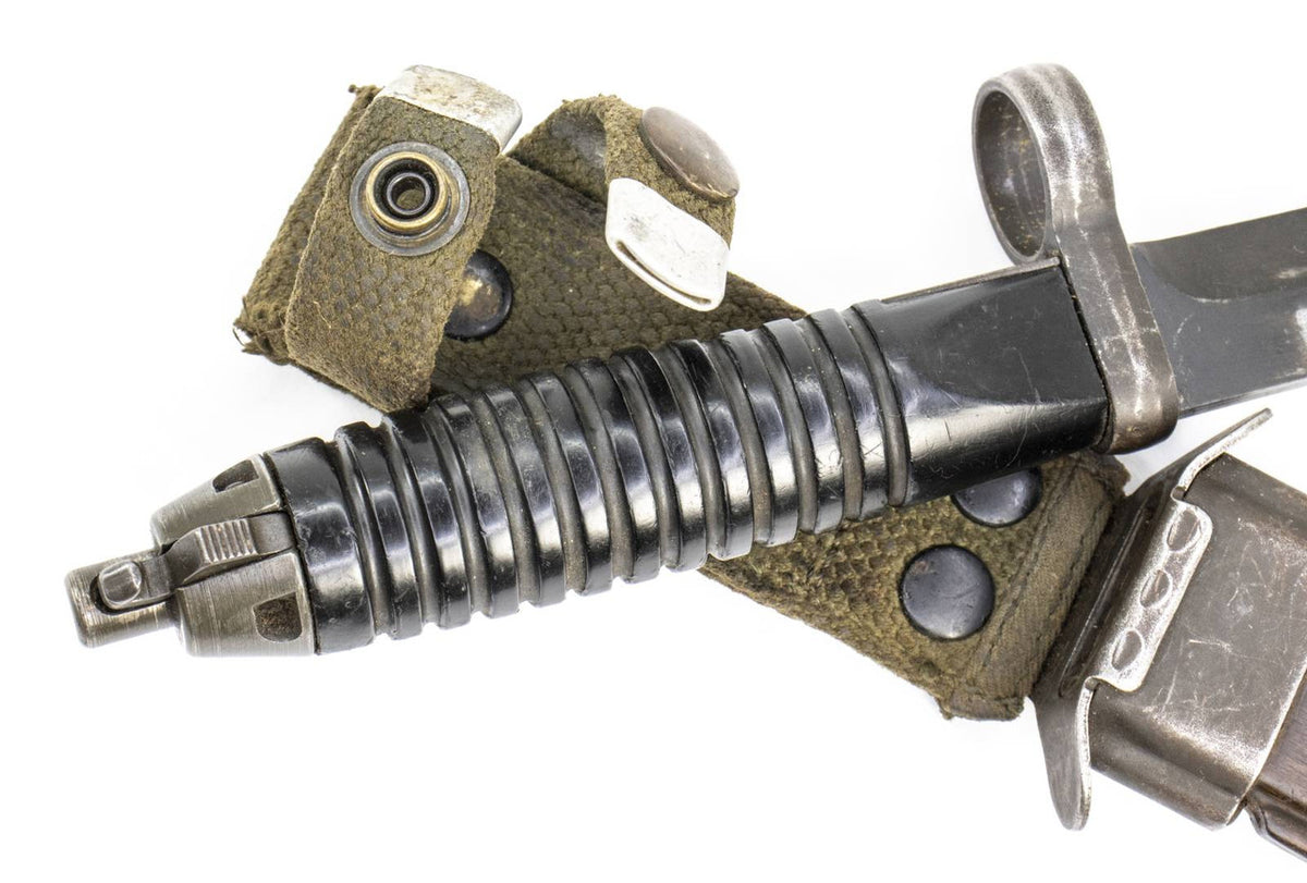 G3 Bayonet w/Scabbard, 12 Groove, Recessed Cut - Good