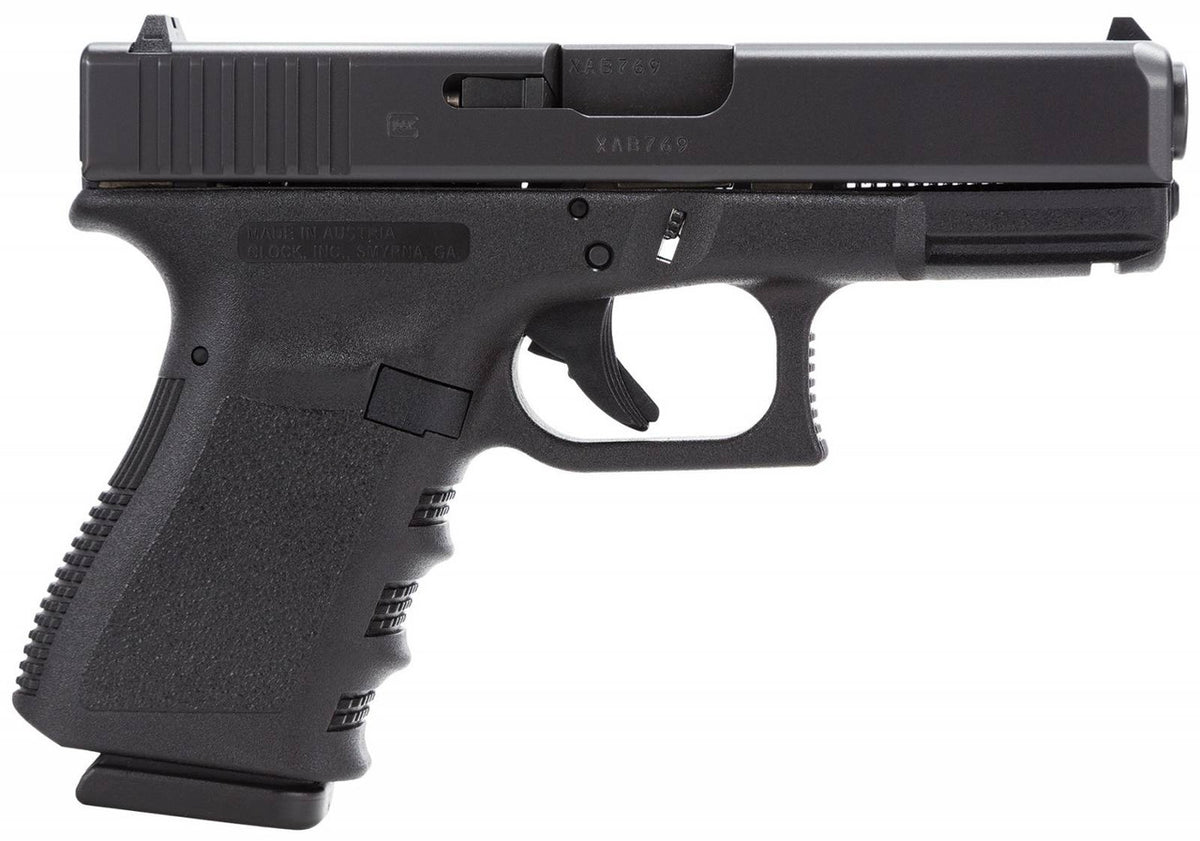 Glock PI3850201 G38 Gen 3 Compact 45 GAP 4.02 8+1 Black Steel Slide Black Polymer Grip Fixed Sights