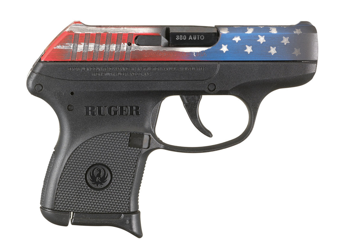 Ruger 13710 LCP  380 ACP 2.75 6+1 American Flag Cerakote, Black Polymer Grip