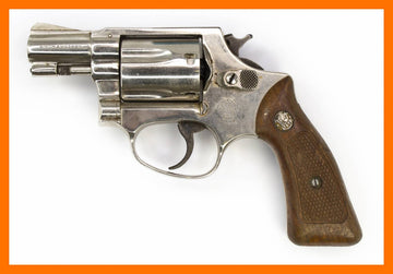 REVOLVER S&W 36 38SPL 2BARREL NICKEL FIXED SIGHT SQUARE BUTT