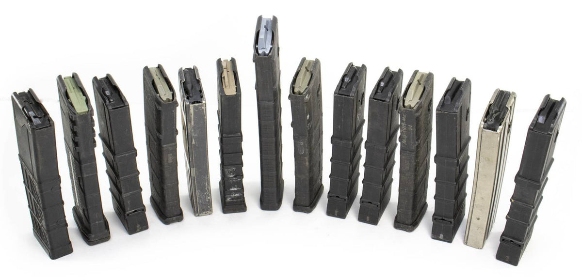 14 Used Mags:  Colt, Thermold, ProMag, Tapco, Lancer, IMI Defense