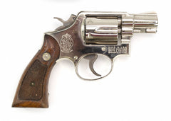 S&W 10-5 Revolver, .38 Special, 2 Barrel, Fixed Sights, Nickel