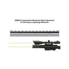 UTG Universal Super Slim 20 MOA Elevated Picatinny Mount, 13 Slots