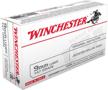 Winchester Ammo USA9JHP USA  9mm Luger 115 gr Jacketed Hollow Point (JHP) 50 Bx/ 10 Cs