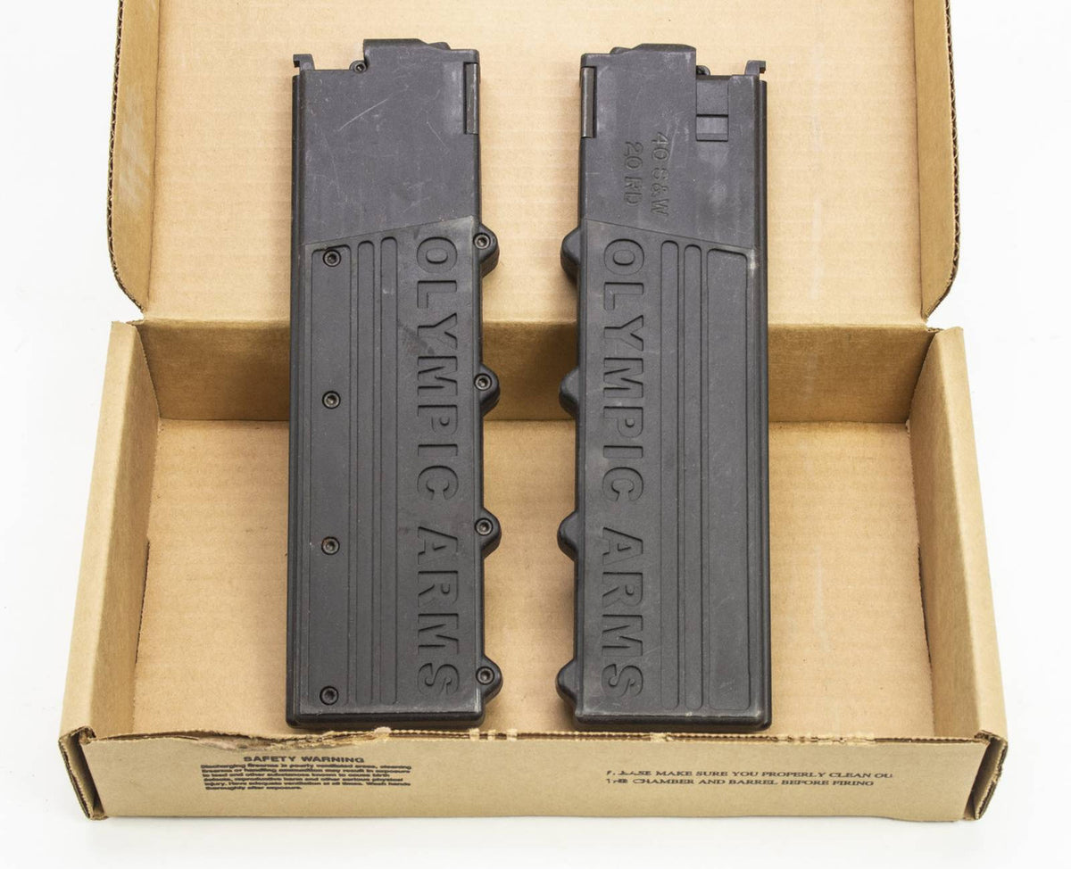 2 NEW OLYMPIC ARMS AR15, 40 S&W 20RD MAGS6153