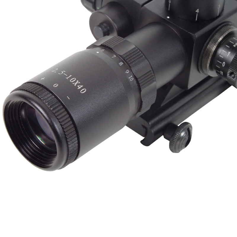 Firefield FF13011 OEM 2.5-10x 40mm Obj 34.86-11.53 ft @ 100 yds FOV 30mm Tube Black Matte Finish Illuminated Red/Green Mil-Dot (SFP)