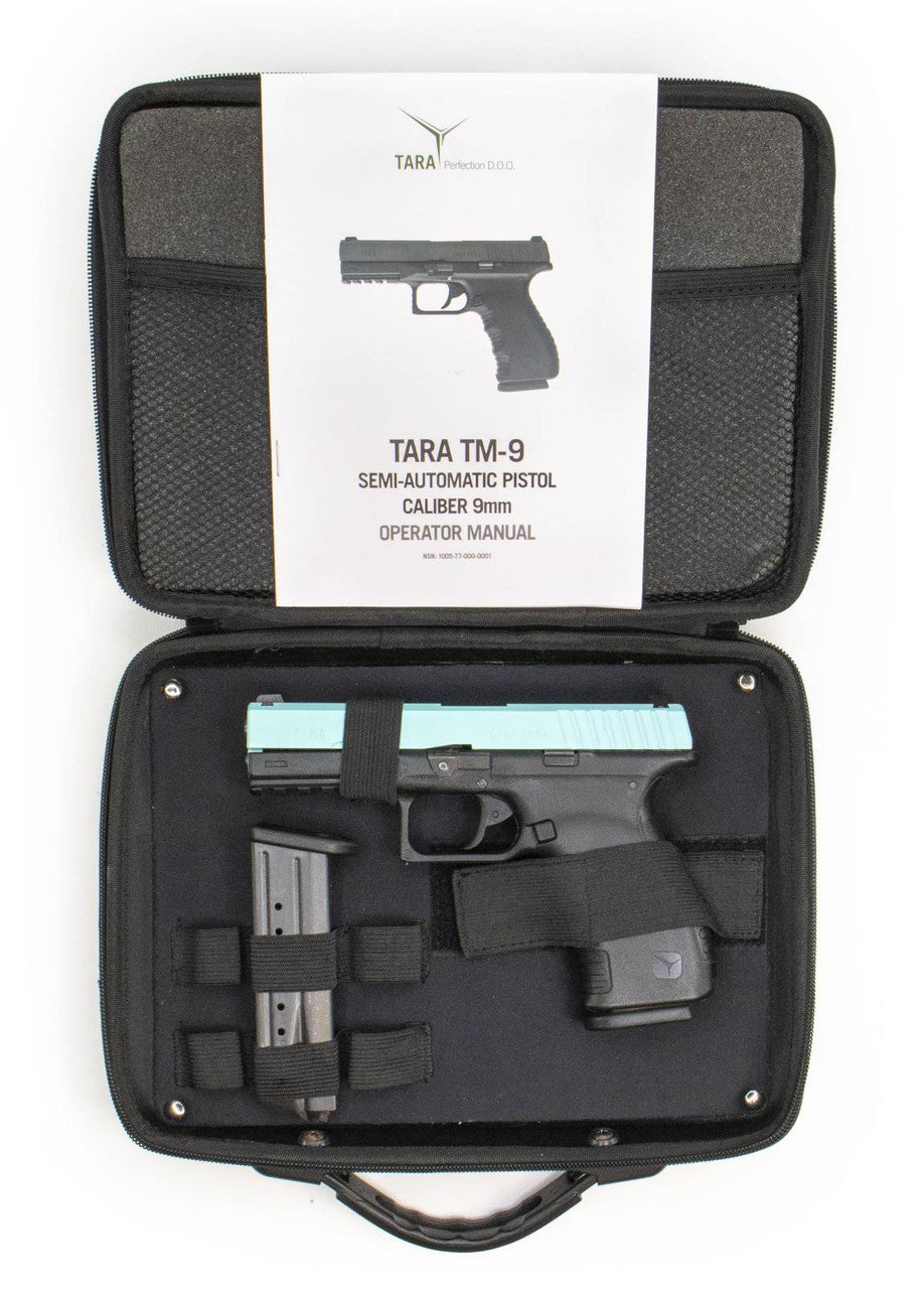 Used TARA TM-9 9mm, 4.5 Barrel - Black/Robin's Egg Blue
