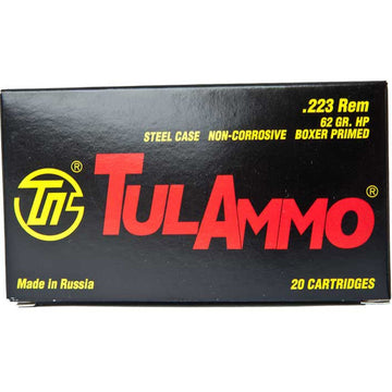 TulAmmo .223 HP 62GR Russian Ammo 500rds