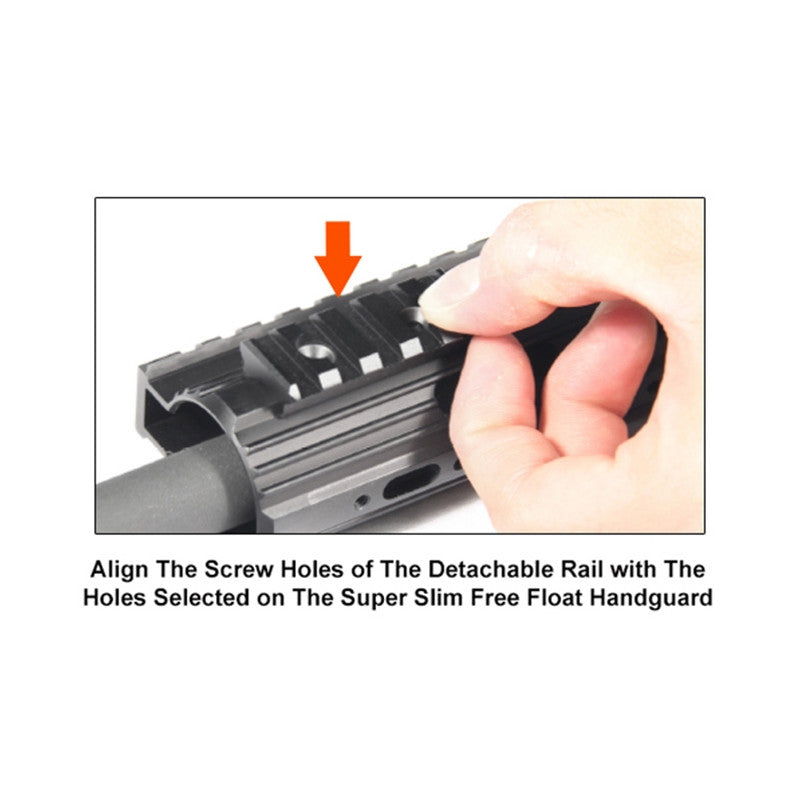 UTG 5 Slot Pro Rail for Super Slim Free Float AR-15 Handguard
