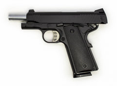 SDS Imports 45 ACP 4.25 8+1 1911 Carry Black Cerakote Steel Slide Black Polymer Grip