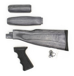 US Made AK Wood Laminate Stock Set - Granite Black