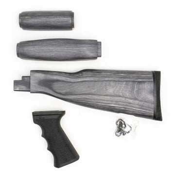 US Made AK Wood Laminate Stock Set - Granite Black