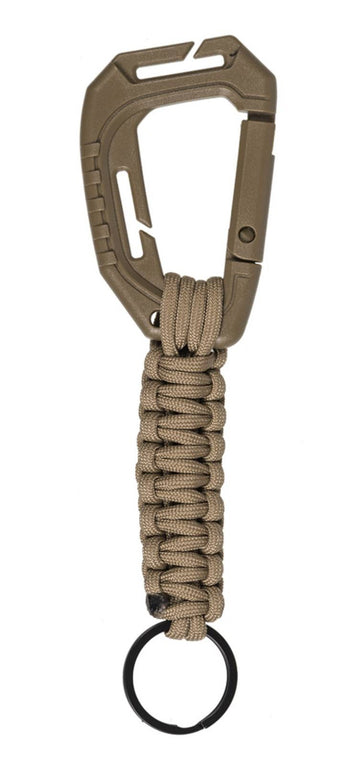 MIL-TEC® Coyote Paracord Keyholder w/Carabiner -  New
