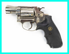 S&W 36 38 SPL 2" BARREL, NICKEL FIXED SIGHT SQUARE BUTT