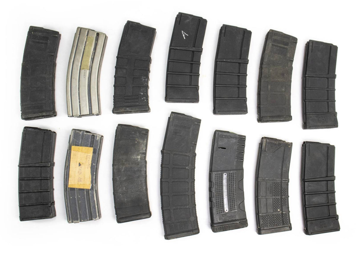14 Used Mags:  Colt, Thermold, ProMag, Tapco, Lancer, IMI Defense
