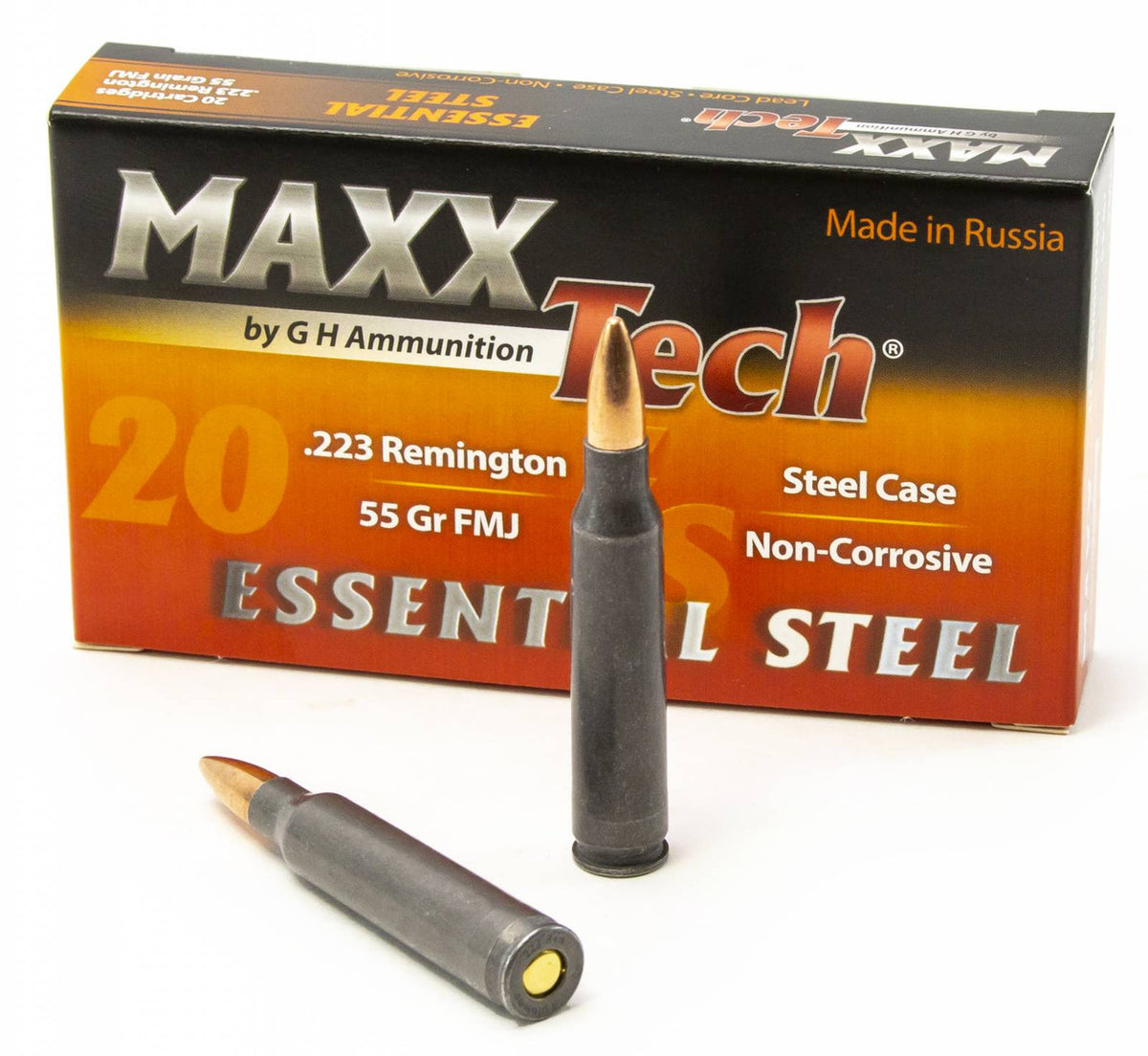 Maxx Tech Essential Steel .223 Rem 55gr Full Metal Jacket Russian Mfg. 1000rds
