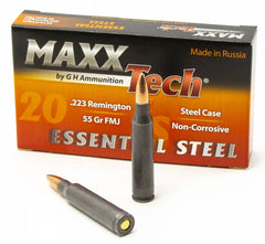 Maxx Tech Essential Steel .223 Rem 55gr Full Metal Jacket Russian Mfg. 1000rds