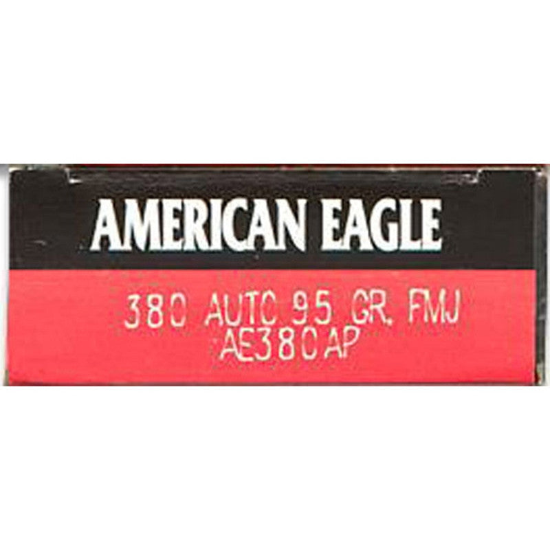 Federal AE380AP American Eagle  380 ACP 95 gr Full Metal Jacket (FMJ) 50 Bx/ 20 Cs