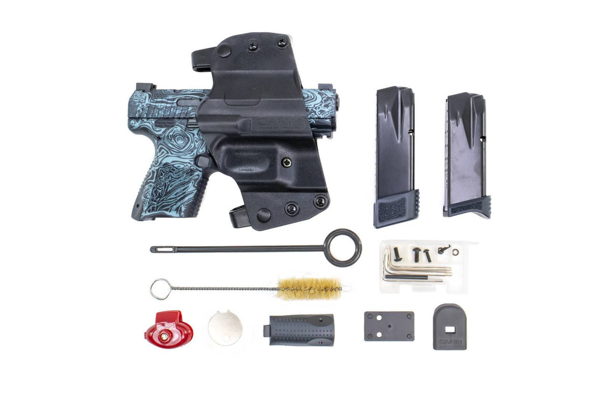 Canik TP9 Elite 9mm 3.5" Barrel, Dot Sight - Damascus Blue, Cerakote