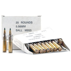 820rds Malaysian 5.56x45mm Ball M855 (NATO) Surplus Ammunition 62 Grain Full Metal Jacket in Original Ammo Can