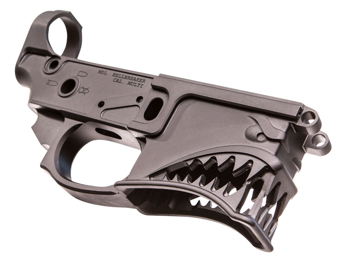 SHARPS BROS LLC SBLR01 Hellbreaker Stripped Lower AR-15 AR Platform Multi-Caliber Black Hardcoat Anodized