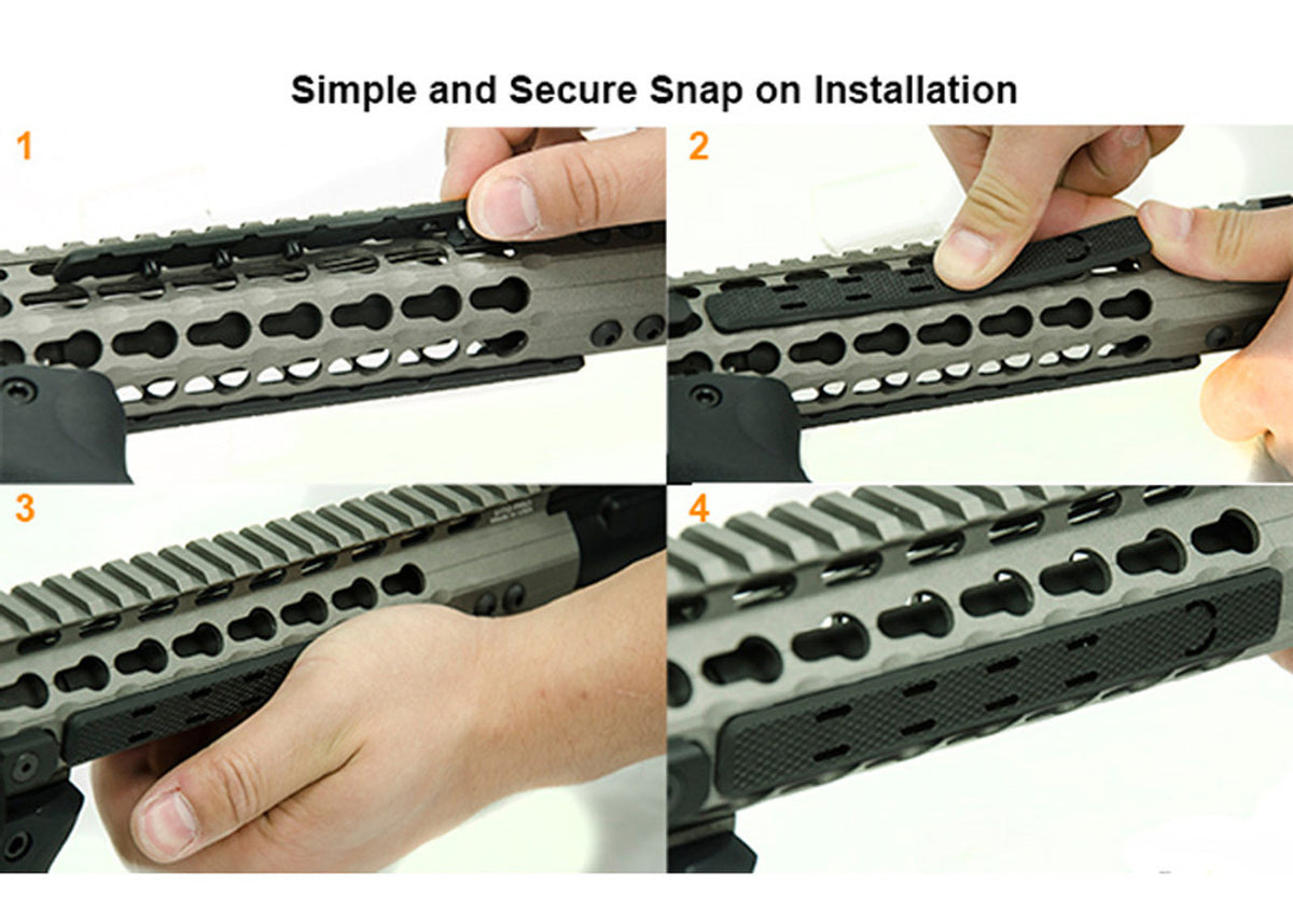 UTG LOW PRO 5.5 KM RAIL CVR 7PK BLK
