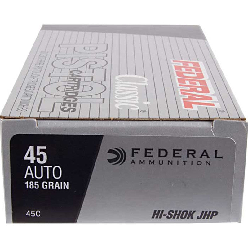 .45 ACP 185GR JHP Federal Hi-Shok - 50rds