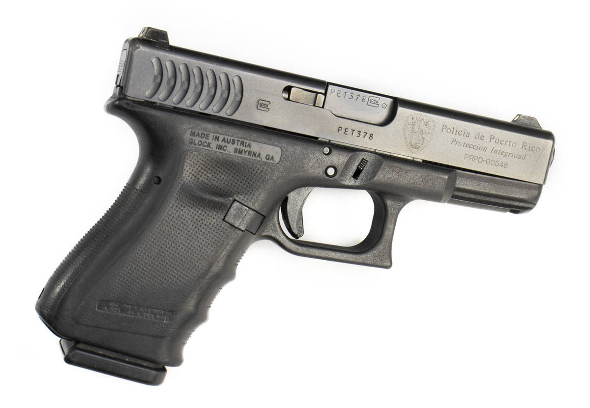 Glock G23 Gen 3 RTF2 .40cal Semi-Auto 4" Barrel Fixed Sights Factory Handgun with Puerto Rico Police Crest - Good Condition