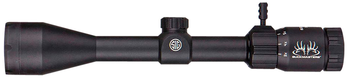Sig Sauer Electro-Optics SOBM43001 Buckmasters Black Anodized 3-12x44mm 1 Tube BDC Reticle