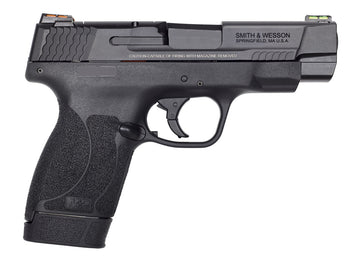Smith & Wesson 11864 Performance Center Shield M2.0 45 ACP 4 6+1 7+1 Black Black Polymer Grip Fiber Optic Sights