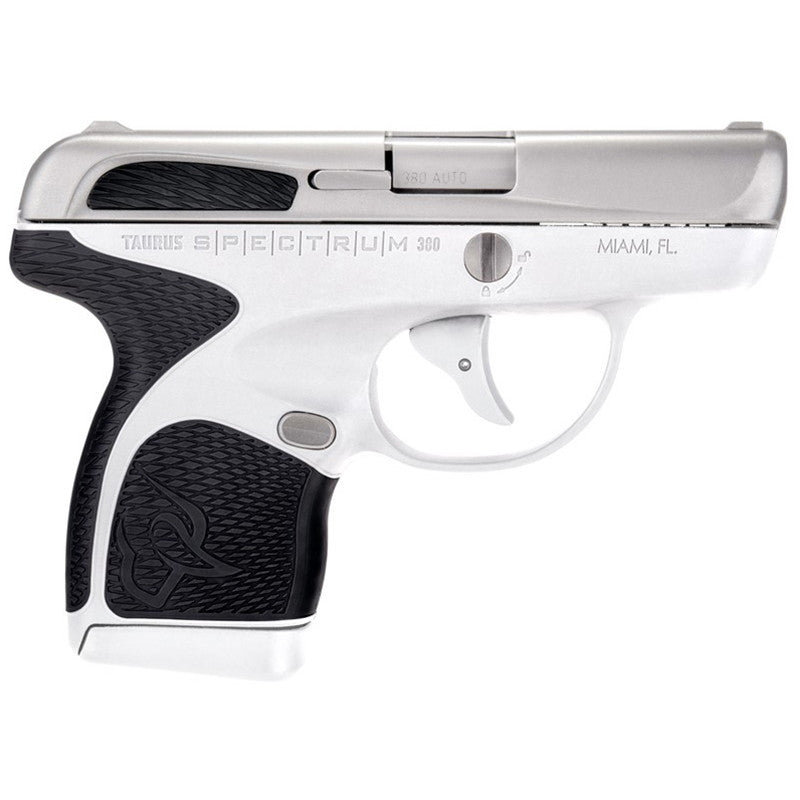 Taurus Spectrum 380 Automatic Colt Pistol (ACP) Double 2.80 6+1/7+1 White Polymer Frame Black Synthetic Grip Stainless Steel Slide