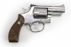 S&W 66-1 357 MAG 2.5 BARREL STAINLESS STEEL WOOD GRIPS-USED