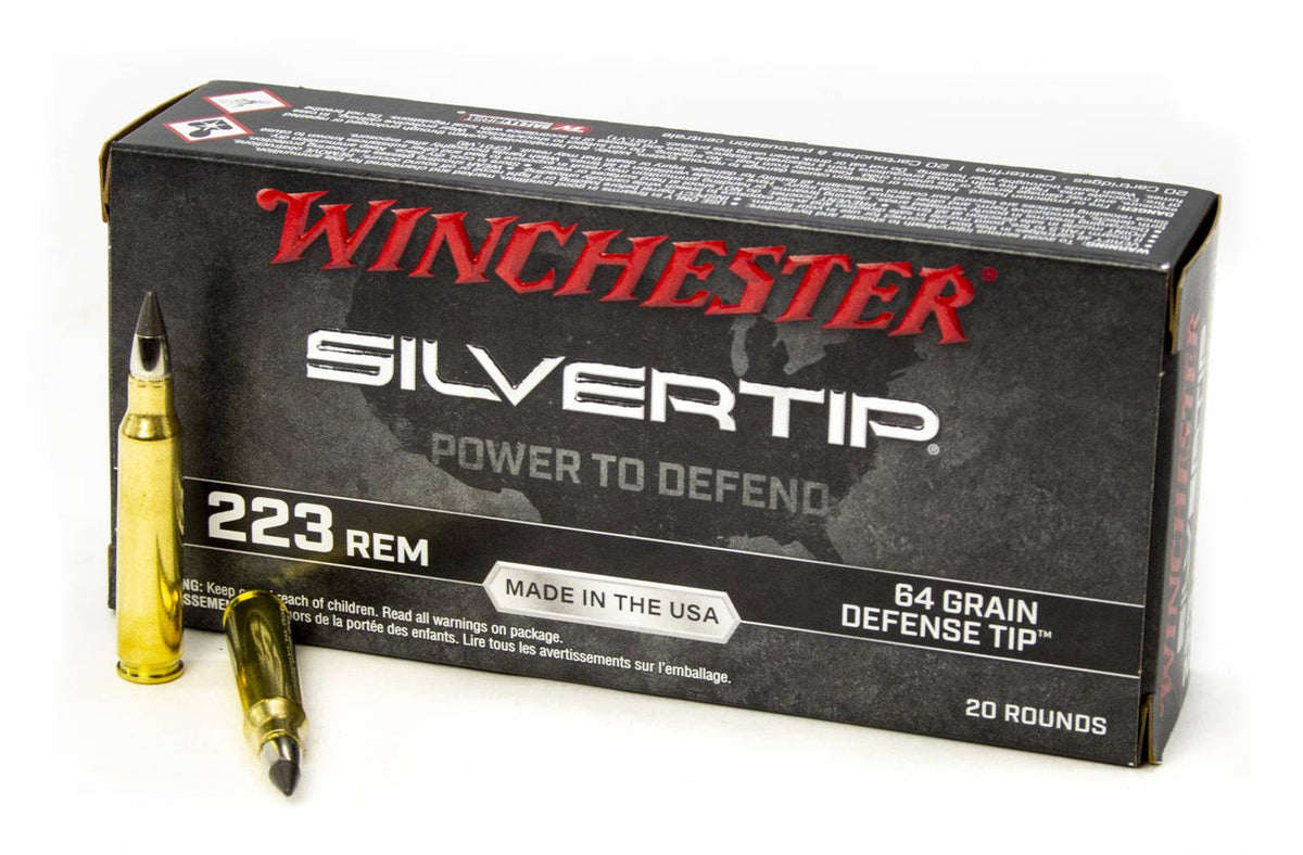 Winchester Ammo W223ST Silvertip 223 Rem 64 gr Defense Tip 20 Bx/10 Cs