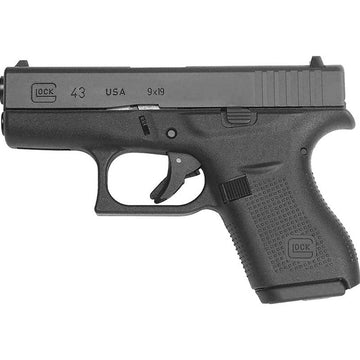 Glock G43 Subcompact Double 9mm Luger 3.39 6+1 Black Polymer Grip/Frame Grip Black