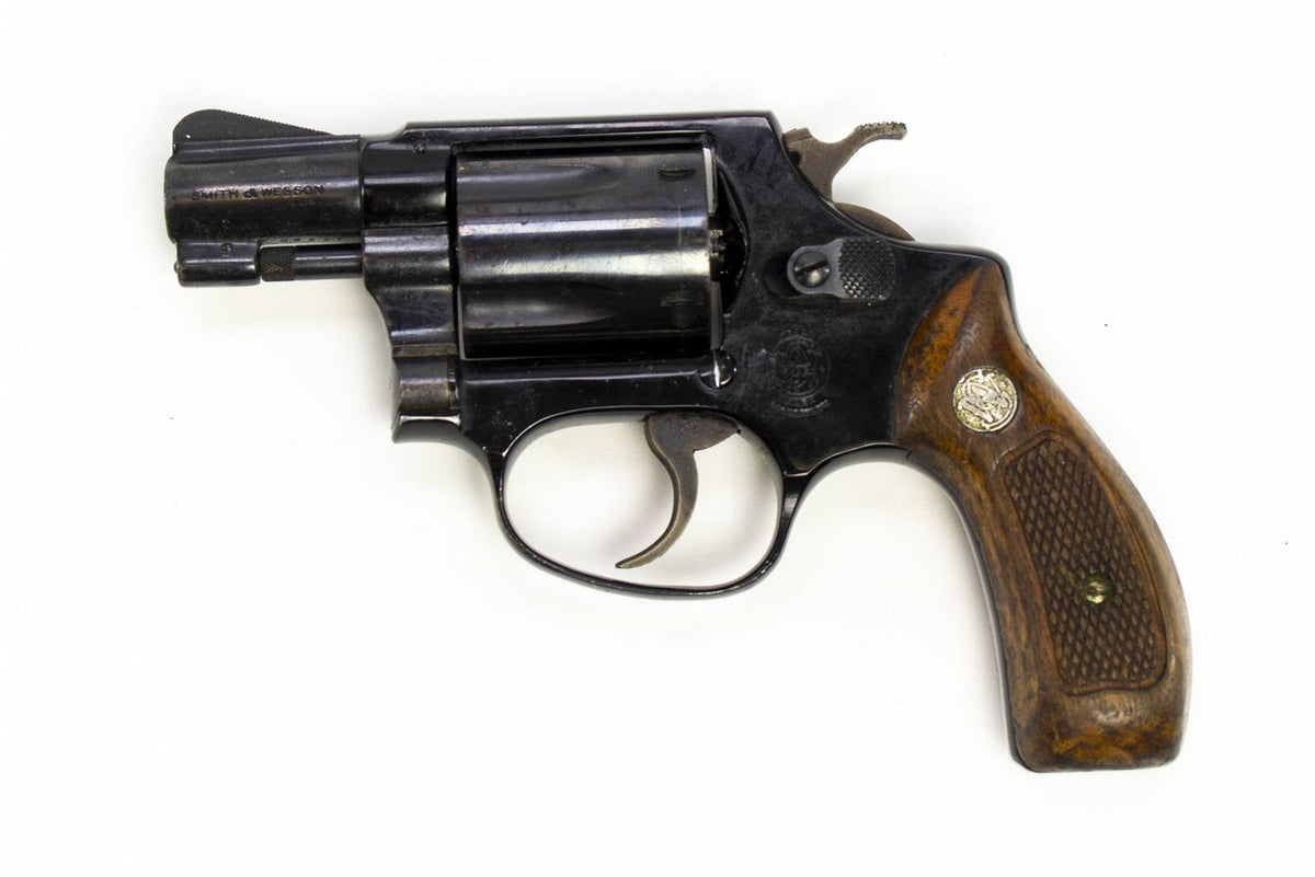 S&W REVOLVER 37 38 SPECIAL 2 BARREL FIXED SIGHTS ROUND BUTT - BLUE8857