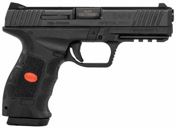 Sar USA SAR9BL SAR9 9mm Luger 4.40 17+1 (2) Black Black Steel Slide Black Interchangeable Backstrap Grip Ambidextrous Frame Safety