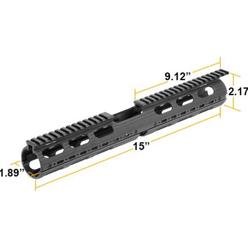 UTG Pro AR15 Super Slim Handguard Drop-In 15 Black Anodized