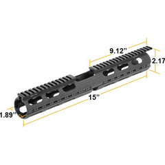 UTG Pro AR15 Super Slim Handguard Drop-In 15 Black Anodized