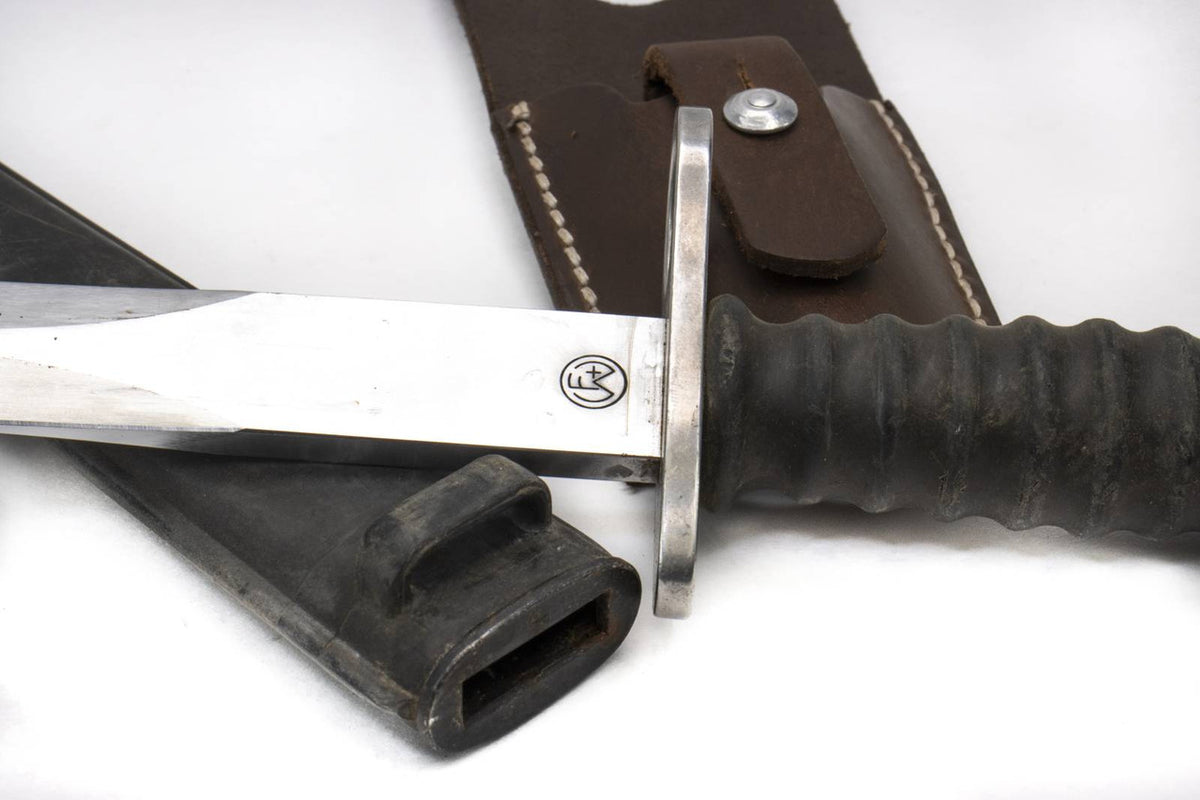 Swiss Military M57 Bayonet with Scabbard and Vinyl OD Frog - Used