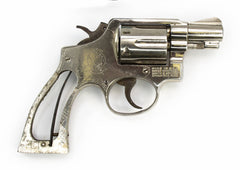 S&W 12-2 AIRWEIGHT 38 SPL 2 BARREL FIXED SIGHTS SQUARE BUTT NICKEL