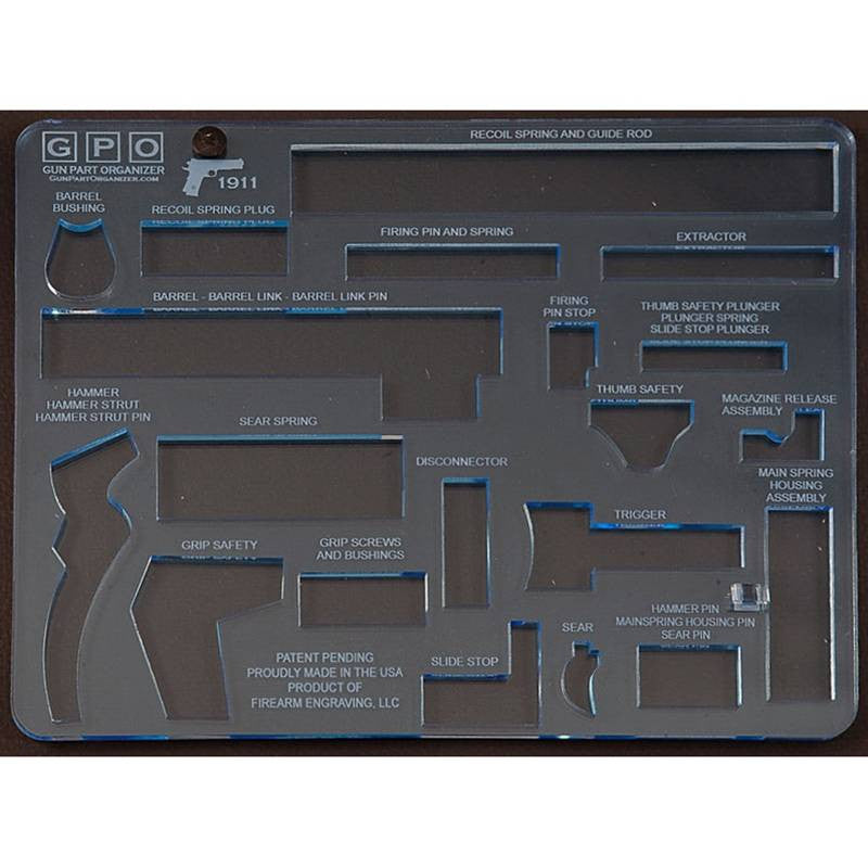 1911 Gun Part Organizer (GPO) - Blue