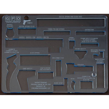 1911 Gun Part Organizer (GPO) - Blue