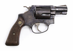 S&W 36, .38 Special 2 BARREL BLUED FIXED SIGHT SQUARE BUTT6570
